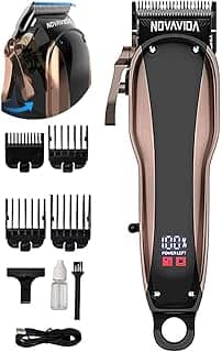 Nova Vida, Maquina de Cortar Cabelo Profissional com Lâmina Ajustável Bateria de Alta Capacidade
