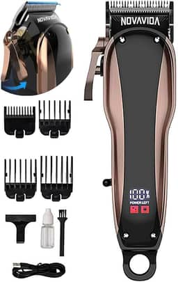 Maquina de Cortar Cabelo Profissional com Lâmina Ajustável Bateria de Alta Capacidade