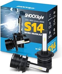 Par de Lâmpada Led do Farol H7-Nano S14-3600 Lumens 600K 12V 32W Shocklight