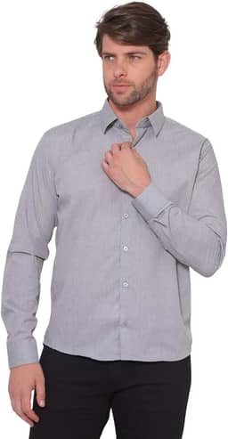 Camisa Social Masculina Premium Tipo Linho Executiva Trabalho