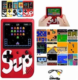 Mini Video Game Portátil Retrô Sup Game Box Plus – Console Portátil com Tela LCD, 400 Jogos Clássicos Anos 80 e 90, Bateria Recarregável, Conexão TV AV para Jogadores