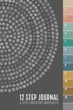 Caderno de 12 etapas e planilhas de inventário da etapa 4: diário de sobriedade para recuperação de vícios, caderno NA/AA, caderno de exercícios do programa de 12 etapas