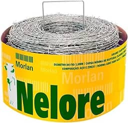 Arame Farpado Galvanizado Rolo Com 100m Nelore 1Kg Grampo