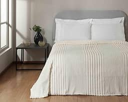 Manta Cobertor Zurique Toronto 280 Gr/m² Alta Gramatura Macio e Quente (OFFWHITE(TORONTO), Solteiro)