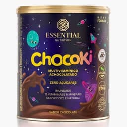 ChocoKi 300g – Essential Nutrition | Achocolatado Premium com Cacau 100% Puro | Sem Açúcar, Sem Lactose, Adoçado com Estévia | Sabor Chocolate