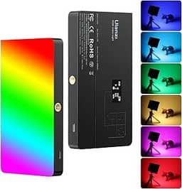 ULANZI LT002 RGB LUZ DE VÍDEO, Painel LED Portátil Cor Completa 0-360°, CRI 95+ 2500-9000K, Bateria 4000mAh Recarregável para Vlogging, Fotografia e Videoconferência