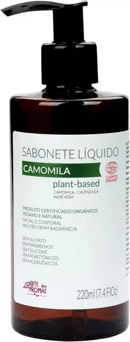 Sabonete Líquido Camomila Orgânico Neutro Arte dos Aromas 220ml