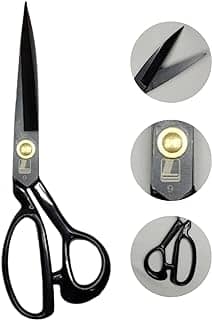 Tesoura Alfaiate Costura Reforçada Titanium Profissional 9'' Artesanato Teflon Cortar Tecido Aço Alemão