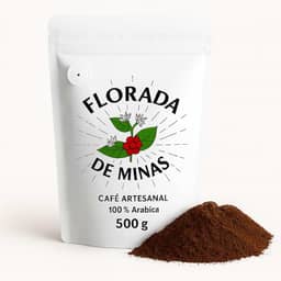 Café Especial em Grãos Torrado ou Moído 500g - 100% Arábica Coffee - Arara, Mundo Novo e Catuaí - Florada de Minas (500g, Moído - Mundo Novo)