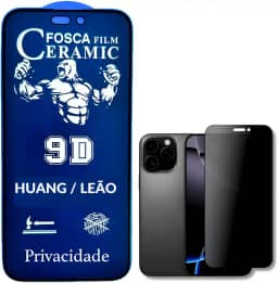 Película Protetora Cerâmica Fosca Privacidade iPhone X 11 12 13 14 15 16 E PRO MAX Proteção Total, Anti-Risco, Anti-Espião e Não Deixa Marca De Dedo Na Tela (13/13PRO/14/16E)