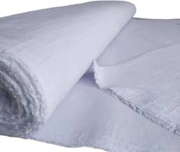 Tecido Alvejado Pano De Prato, Rolo 10 Metros 70cm de Largura 10 Metros de comprimento 11 Trama - Cor Branco Trabalhado