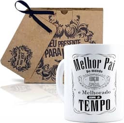 Generico Caneca Branca Edio Especial "Melhor Pai do Mundo", Embalagem Presente, Ceramica, Caneca, 325 Milliliters, Casa, Bebidas Quentes, Frias