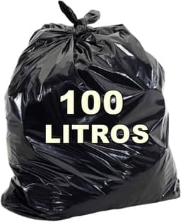 Saco De Lixo Preto 100l Super Reforçado 6 Micra 100 Unid