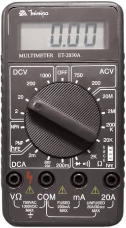 Multímetro Digital 20MOHMS 20A ET-2030A Minipa