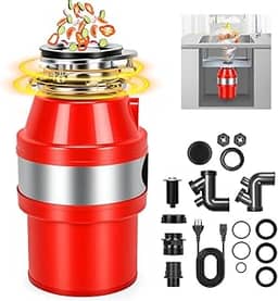 Triturador de Alimentos Pia, Descarte de lixo Triturador, Resíduos de Alimentos de Contínua com Interruptor de Ar, 220 V, 560W