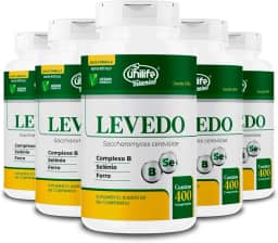 Kit 5 Levedo de cerveja complexo B 400 comprimidos Unilife