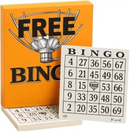 Mega Bloco Bingo PREMIUM - 1 Bloco com 100 Folhas - Série Exclusiva com 1500 Combinações - Laranja