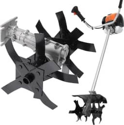 Capinadeira Enxada Rotativa para Roçadeira a Gasolina 26mm com 9 Estrias Lâminas Arado Cultivador, Uso Agrícola Profissional e Doméstico