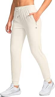 Calça jogger feminina com bolsos com zíper, calça de moletom de corrida afunilada para mulheres lounge, corrida