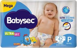 Fraldas Babysec Ultrasec Galinha Pintadinha, P, 42 Unidades