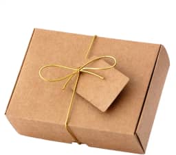 Caixa Papel 9x12x4cm Lembrancinha Docinho Kraft 25un - CXTAG041K25