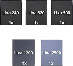 Lixa 240 320 500 1200 2500 d'água kit 1 de cada Polimento Lixamento Acabamento Folhas Superfície