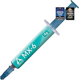 ARCTIC MX-6 (4 g) – Pasta térmica de melhor desempenho para CPU, consoles, placas gráficas, laptops, condutividade térmica muito alta, longa durabilidade, não condutora