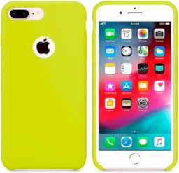 Case Capa Capinha Silicone Aveludado pra iPhone 7 (Amarelo)