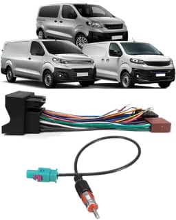 Kit Chicote de Ligação + Chicote Adaptador de Antena Scudo Jumpy e Expert