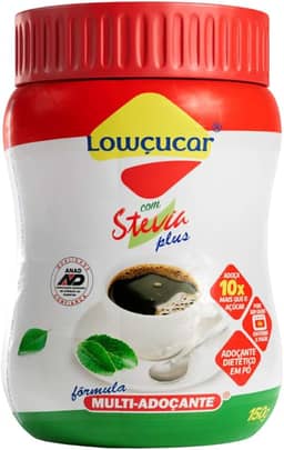 Adoçante Lowçucar Plus com Stevia em Pó Pote 150g