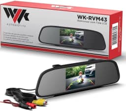 Espelho Retrovisor Automotivo com Tela LCD 4.3 para Câmeras