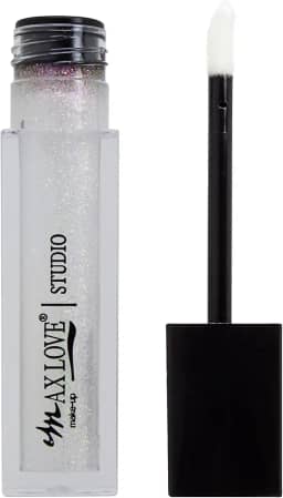Gloss Labial Lip Volumoso Max Love Cor 15 - Incolor com Glitter - Aumento dos Lábios…