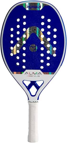 Raquete Beach Tennis Carbono 3K Skagen Azul Alma Genius