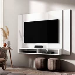 VIA NOSSA - Painel Tokyo Para Tv Até 43 Polegadas Com 02 Nichos Cor:branco