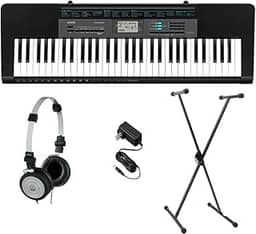 Casio Teclado Premium CTK-2550 PPK 61 Teclas com Suporte, Fones de Ouvido e Fonte de Alimentação