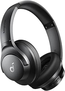 soundcore by Anker Q20i Fone de Ouvido Bluetooth, Headphone com Cancelamento de Ruído Híbrido, 40H de Reprodução com ANC, Áudio Hi-Res, Graves Potentes, Personalização no App, Modo Transparência
