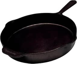 Frigideira de ferro Skillet 30cm, panela de ferro polida e pré-curada com óleo vegetal. Ideal para todas as receitas, cozinha outdoor e churrasqueiras. Compatível com indução, gás e brasas.
