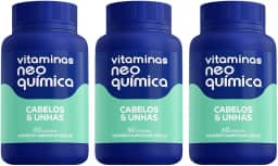 Kit 3 Suplemento Cabelos e Unhas 60 Cápsulas - Neo Química