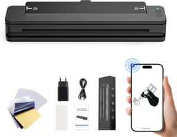 RHEIN Impressora de estêncil de tatuagem T106Z-US Impressora térmica sem fio 2500mAh 300 dpi A4 papel de transferência de tatuagem, 10 peças de tecidos de limpeza gratuitos compatíveis com smartphone