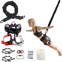 Conjunto de equipamentos de fitness Bungee cordão pesado cinto de resistência de dança elástica corda treino fitness academia equipamento de treinamento profissional