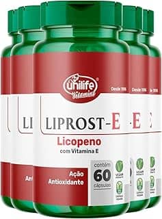 Kit 5 Liprost e Licopeno com Vitamina E Unilife 60 cápsulas