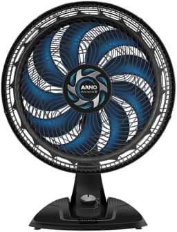 Ventilador de Mesa Arno X-TREME 9 40cm VE90, 160W, 9 Pás, 3 Velocidades, Oscilação 80º, Power Zone, Modo Sono Tranquilo, 110V