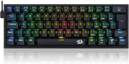Redragon TECLADO MECANICO GAMER FIZZ RGB PRETO SWITCH MARROM
