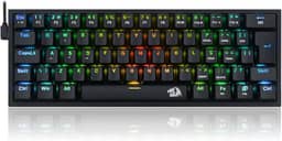 Redragon TECLADO MECANICO GAMER FIZZ RGB PRETO SWITCH MARROM
