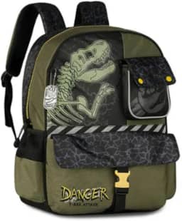 Mochila De Costas T-rex Dinossauro Infantil Escolar Meninos