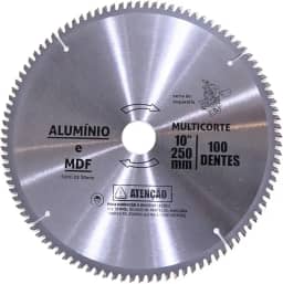 Disco Serra Circular 250mm 100 Dentes Para Alumínio Mdf