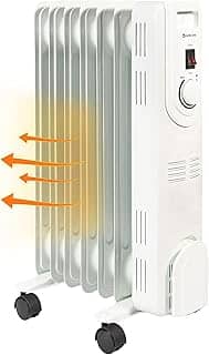 Comfort Zone Aquecedor de radiador elétrico com óleo CZ7007J com 3 ajustes de calor e operação silenciosa