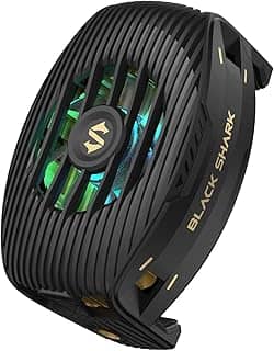 Black Shark Cooler Magnético para Celular, Ventilador de Resfriamento RGB Portátil, Leve, Compatível com Smartphones Android/iPhone, Switches, iPads, Laptops, Preto