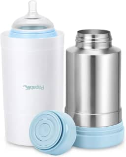 Papablic Aquecedor de mamadeira portátil para viagem Plus com grande capacidade, 510 g