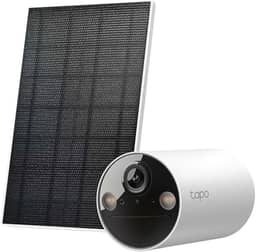 Tapo C410 KIT com bateria Wi-Fi para interiores/exteriores, 2K, 3 MP, 6400 mAh, deteção de pessoas por IA, visão noturna a cores, sem necessidade de hub, compatível com painel solar.